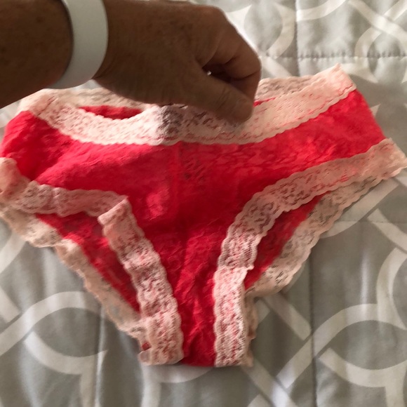 Victoria secret panty THE LACIE sexy lace netting M bundle 1 shipping charge - Picture 3 of 5